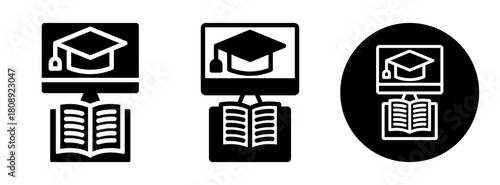 Learning Platform Icon Collection Glyph & Mixed Style
