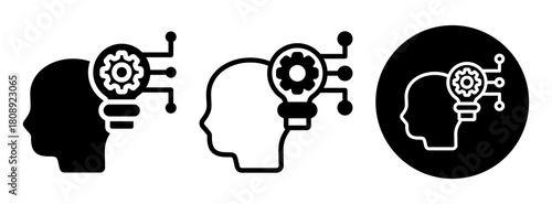 Technology Knowledge Icon Collection Glyph & Mixed Style