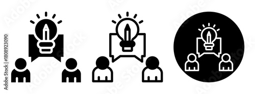 Creative Communication Icon Collection Glyph & Mixed Style