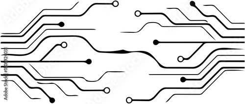 Abstract Circuit Board Design with Interconnecting Lines and Nodes