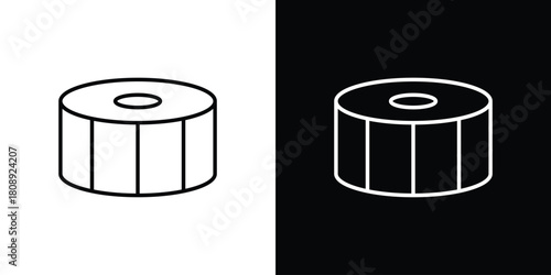 Drum icon in line design. Editable stroke icon.