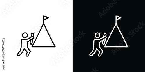 Effort icon in line design. Editable stroke icon.