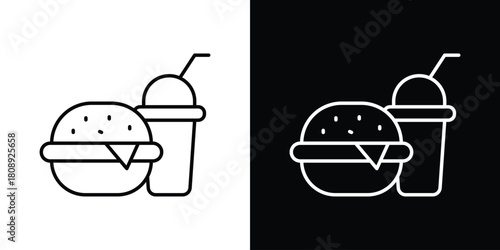 Fast food icon in line design. Editable stroke icon.