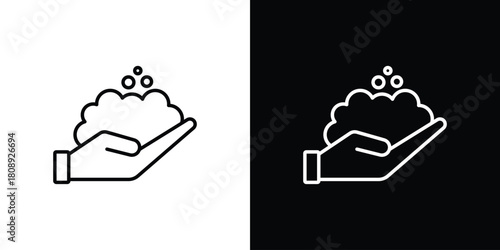 Foam icon in line design. Editable stroke icon.