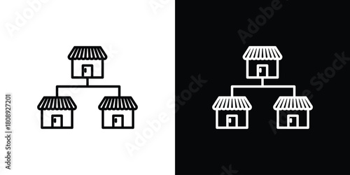 Franchise icon in line design. Editable stroke icon.