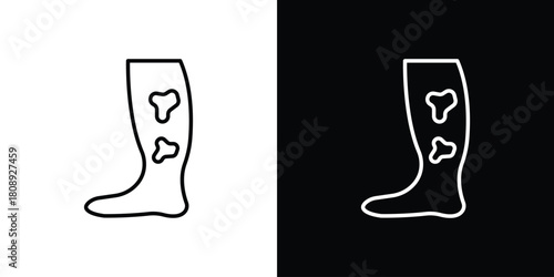 Gangrene icon in line design. Editable stroke icon.