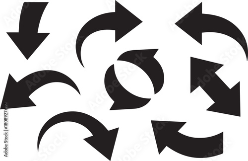 Arrow set for direction and navigation