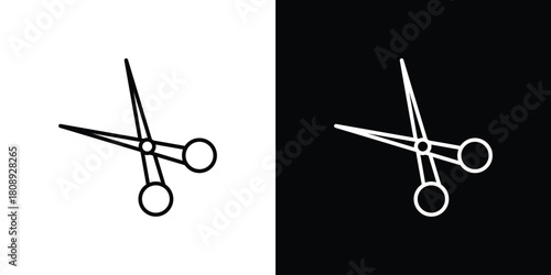 Hairdresser scissors icon in line design. Editable stroke icon.