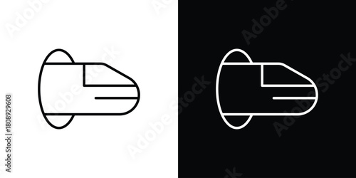 Hyperloop icon in line design. Editable stroke icon.