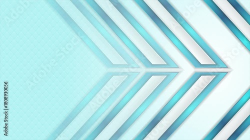 Abstract blue and white arrows futuristic technology background. Seamless looping motion design. Video animation Ultra HD 4K 3840x2160