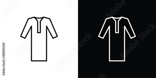 Kurta icon in line design. Editable stroke icon.