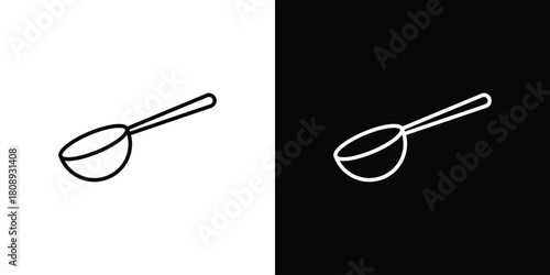 Ladle icon in line design. Editable stroke icon.