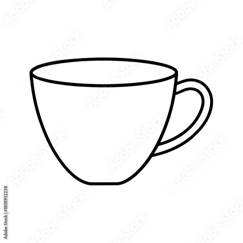 Outline drawing of coffee cup