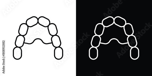 Maxilla icon in line design. Editable stroke icon.