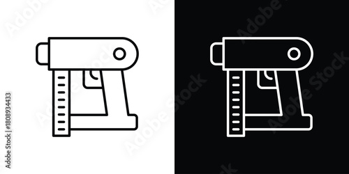Nail gun icon in line design. Editable stroke icon.