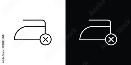 No ironing icon in line design. Editable stroke icon.
