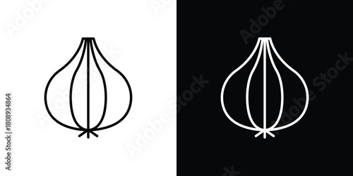 Onion icon in line design. Editable stroke icon.