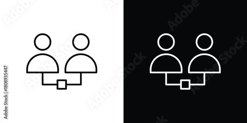 Partner icon in line design. Editable stroke icon.