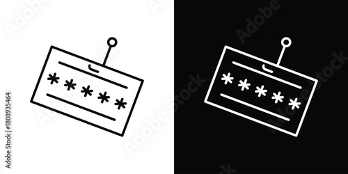 Password phishing icon in line design. Editable stroke icon.