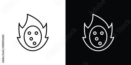 Pitaya icon in line design. Editable stroke icon.