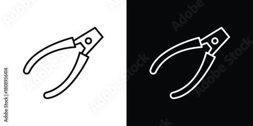 Pliers icon in line design. Editable stroke icon.