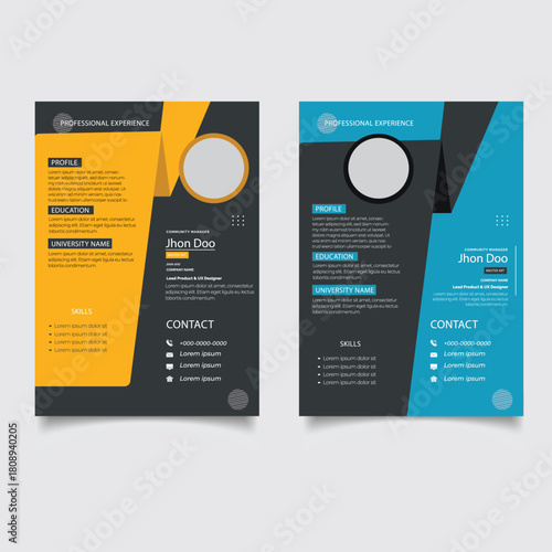 Resume and Cover Letter Template, Minimalist resume cv template, Cv professional jobs resumes	