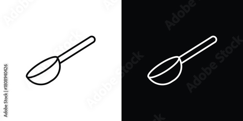 Scoop icon in line design. Editable stroke icon.