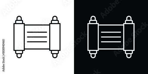 Scrolls icon in line design. Editable stroke icon.