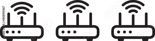 Router icon set