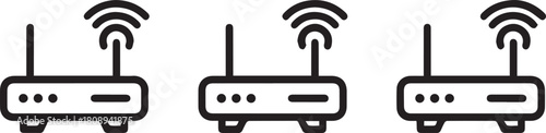 Router icon set