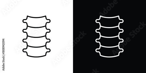 Spinal column icon in line design. Editable stroke icon.