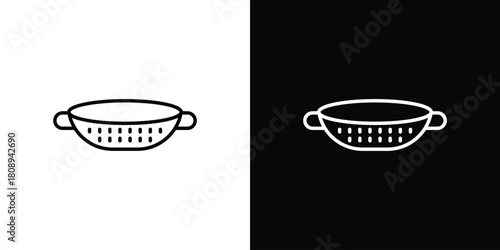 Strainer icon in line design. Editable stroke icon.