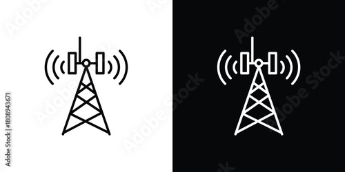 Telecom icon in line design. Editable stroke icon.