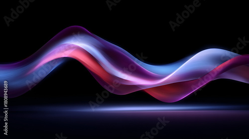 Abstract Color Wave: A vibrant and dynamic abstract design showcasing a flowing wave of color against a dark backdrop, creating a visually captivating composition.