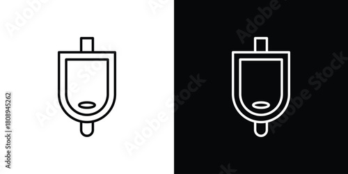 Urinal icon in line design. Editable stroke icon.