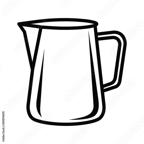 Simple line art icon of a pitcher, perfect for kitchenware, beverage, or liquid container designs