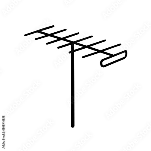 Antenna Illustration on White Background