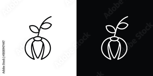Ylang ylang icon in line design. Editable stroke icon.