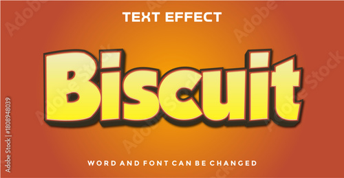 Biscuit editable text effect