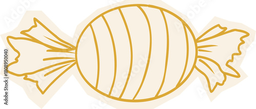 Easter Doodle Line Spring Sketch. Candy