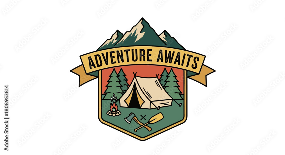 Obraz premium Adventure Awaits Embrace the Great Outdoors with Camping and Hiking