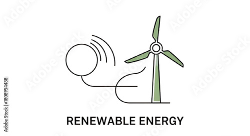 Clean energy from wind turbine powering a connected device