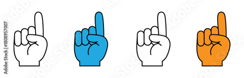 Allah is one gesture line icon. linear style sign for mobile concept and web design. Hand with One Finger Pointing Up outline vector icon. Symbol, logo illustration. Vector graphics