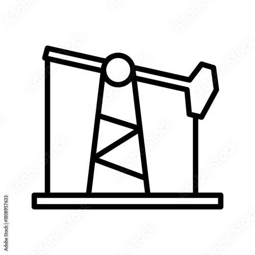 Pump Jack icon vector. Oil illustration sign. Oil Drilling symbol. Oil Pumping logo.