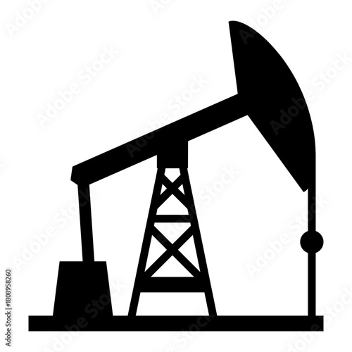 Pump Jack icon vector. Oil illustration sign. Oil Drilling symbol. Oil Pumping logo.