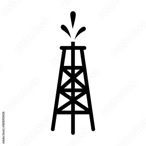 Pump Jack icon vector. Oil illustration sign. Oil Drilling symbol. Oil Pumping logo.
