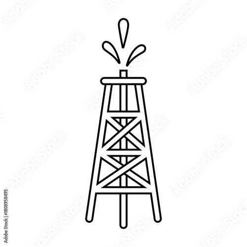 Pump Jack icon vector. Oil illustration sign. Oil Drilling symbol. Oil Pumping logo.