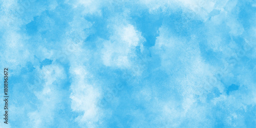 Watercolor illustration art abstract blue color texture background, blue watercolor abstract background, Blue sky clouds texture. graphics design, Abstract blue watercolor illustration banner,