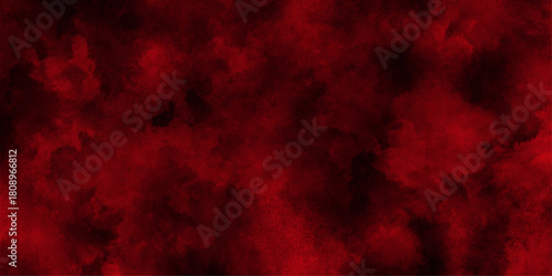 Abstract red watercolor background texture, Blank red textured concrete wide wall background,  grungy red wall textures with scratches for any design, Abstract watercolor hand painted background.