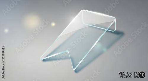 A transparent paper airplane icon, symbolizing flight, travel, and the sending of messages